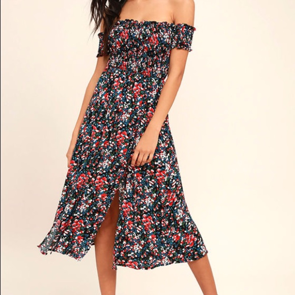 off the shoulder maxi dress